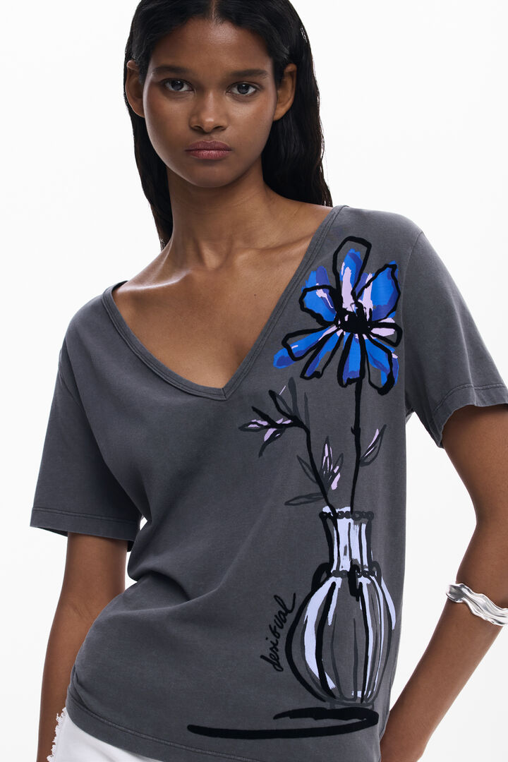Camiseta manga corta flores | Desigual