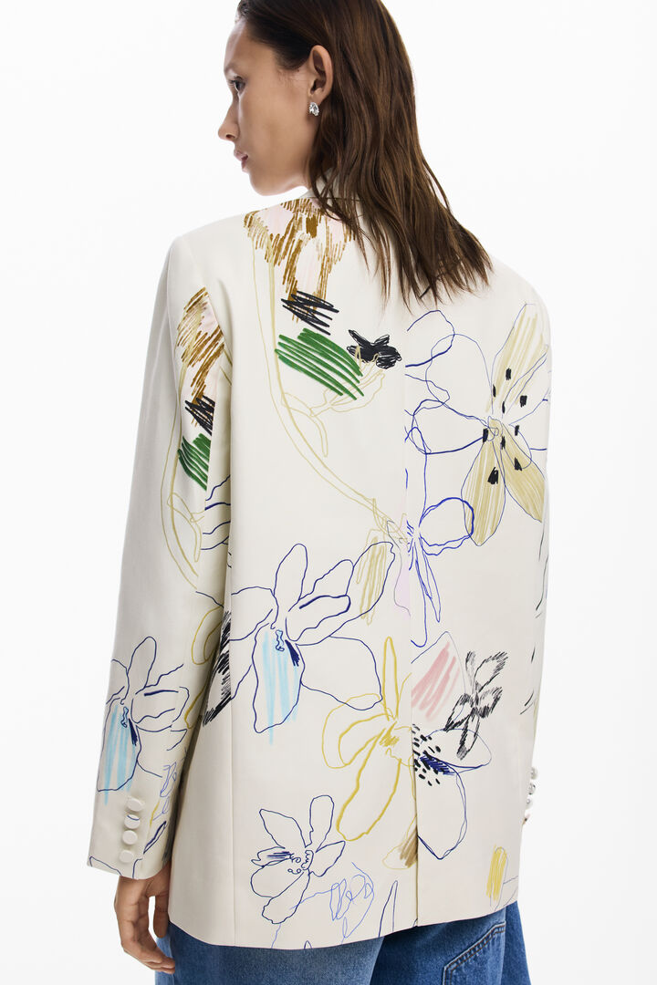 Blazer with strokes | Desigual