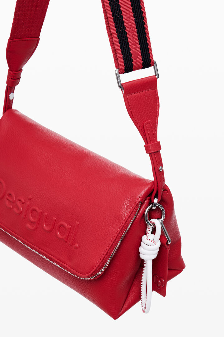 Faux leather effect bag with logo | Desigual