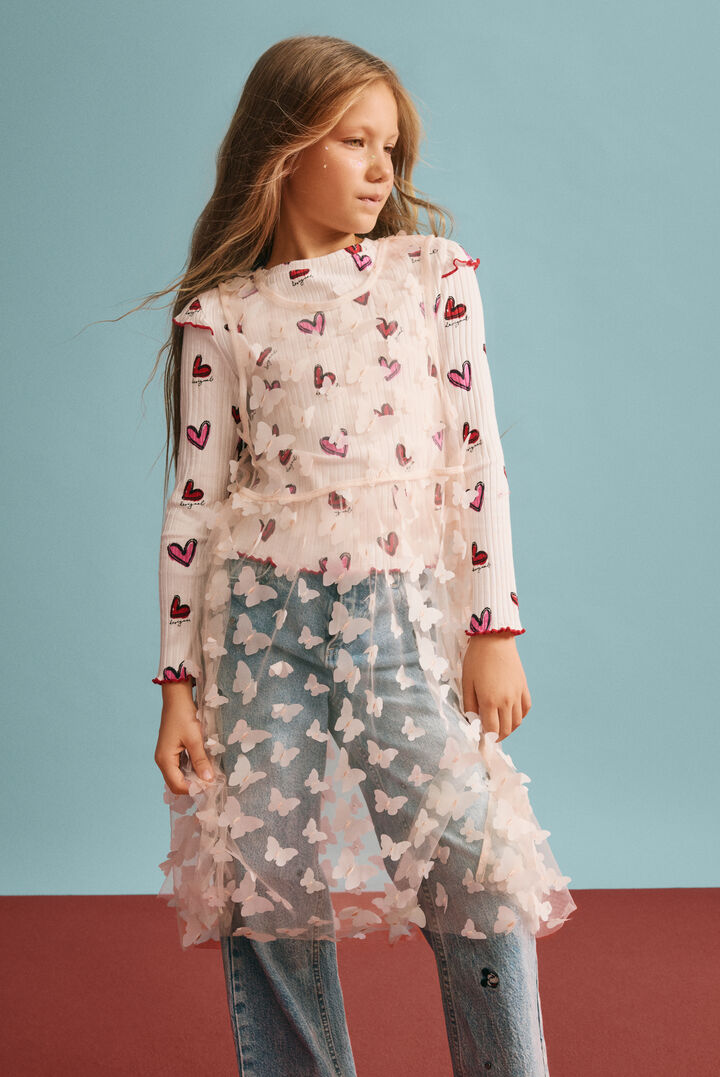 Dress with butterfly appliqués | Desigual