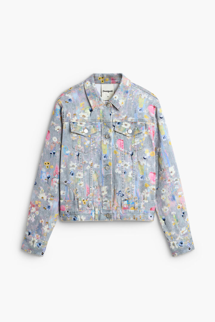 Jaqueta denim estampada