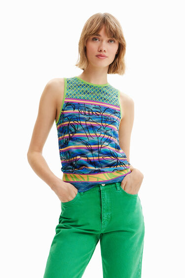 Knit striped T-shirt | Desigual