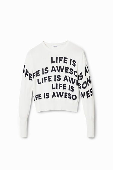 「Life is awesome」セーター | Desigual