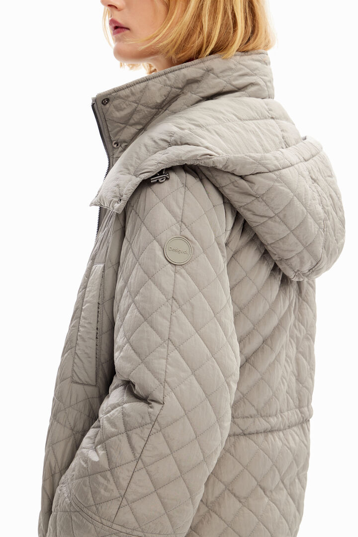 Gewatteerde jas met pofmouwen | Desigual