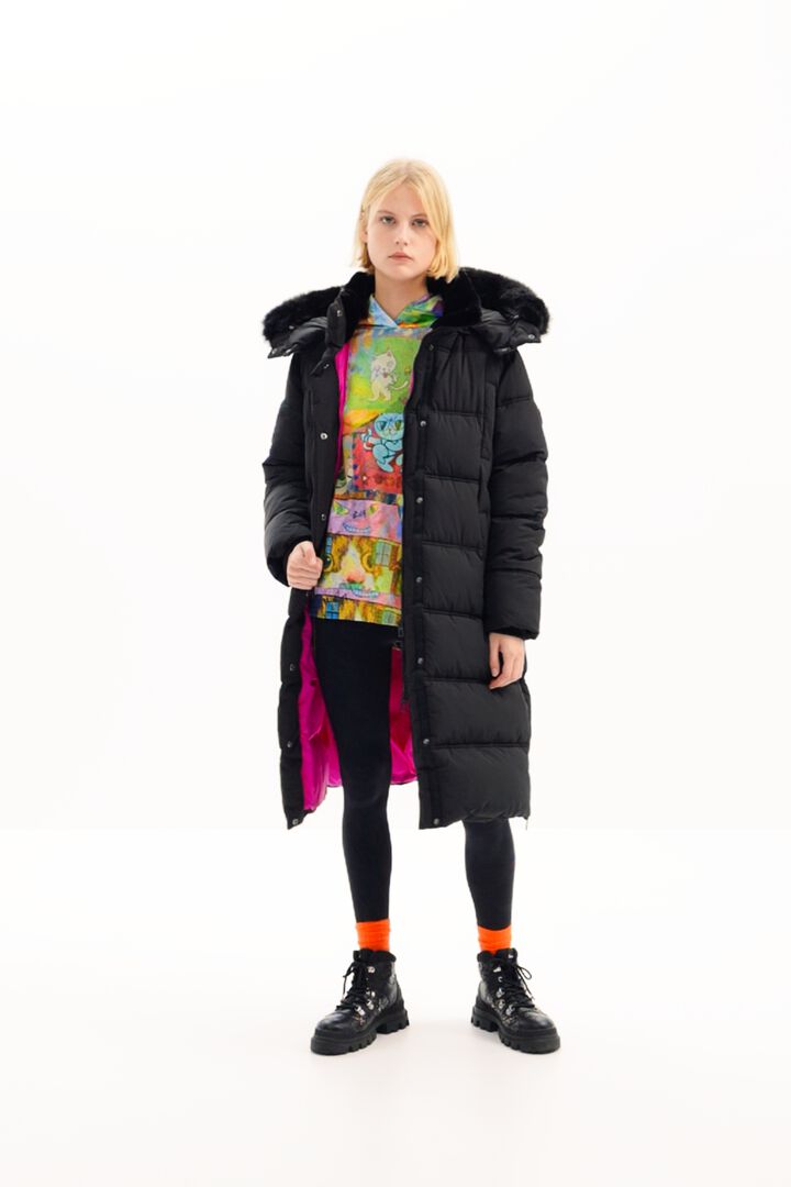 Bélelt kabát övvel | Desigual