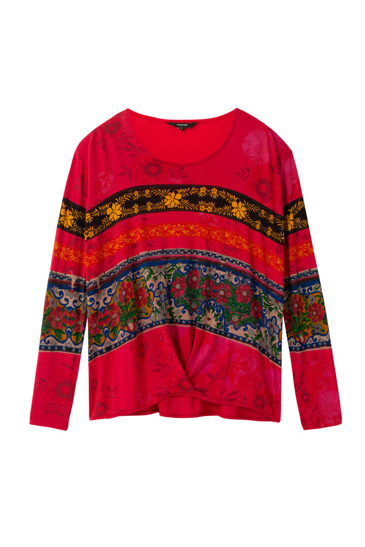 T-shirt frises fleurs | Desigual
