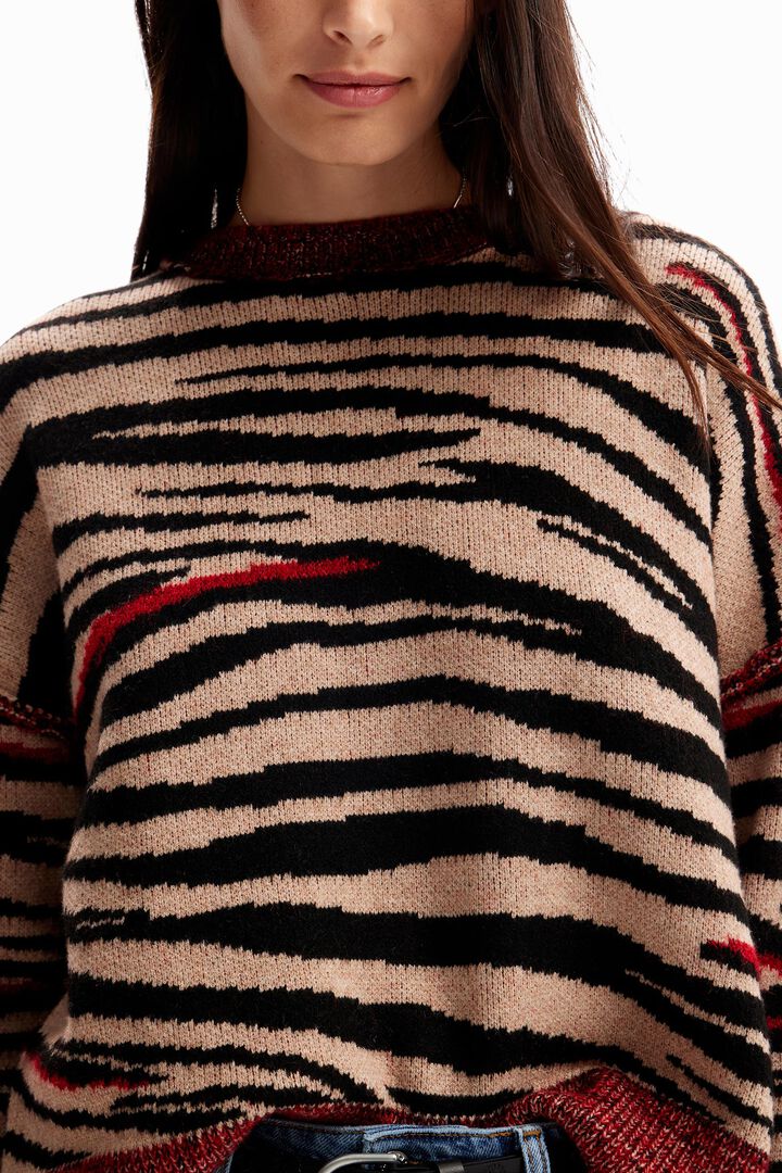 Maglione zebrato oversize | Desigual