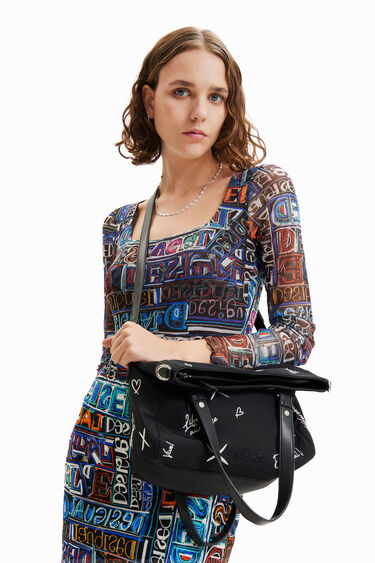 Midsize embroidered bag | Desigual
