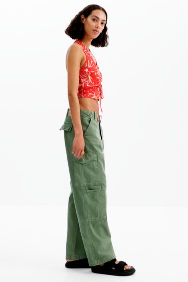 Korte aangerimpelde top | Desigual