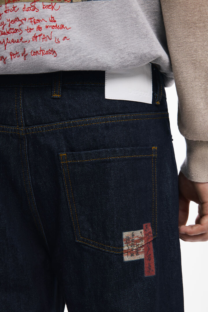Jeans met oosters patroon | Desigual