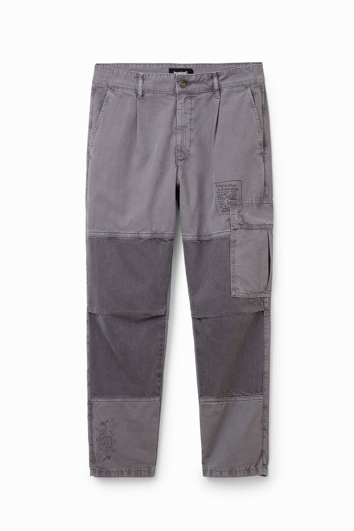 Patchwork cargo trousers