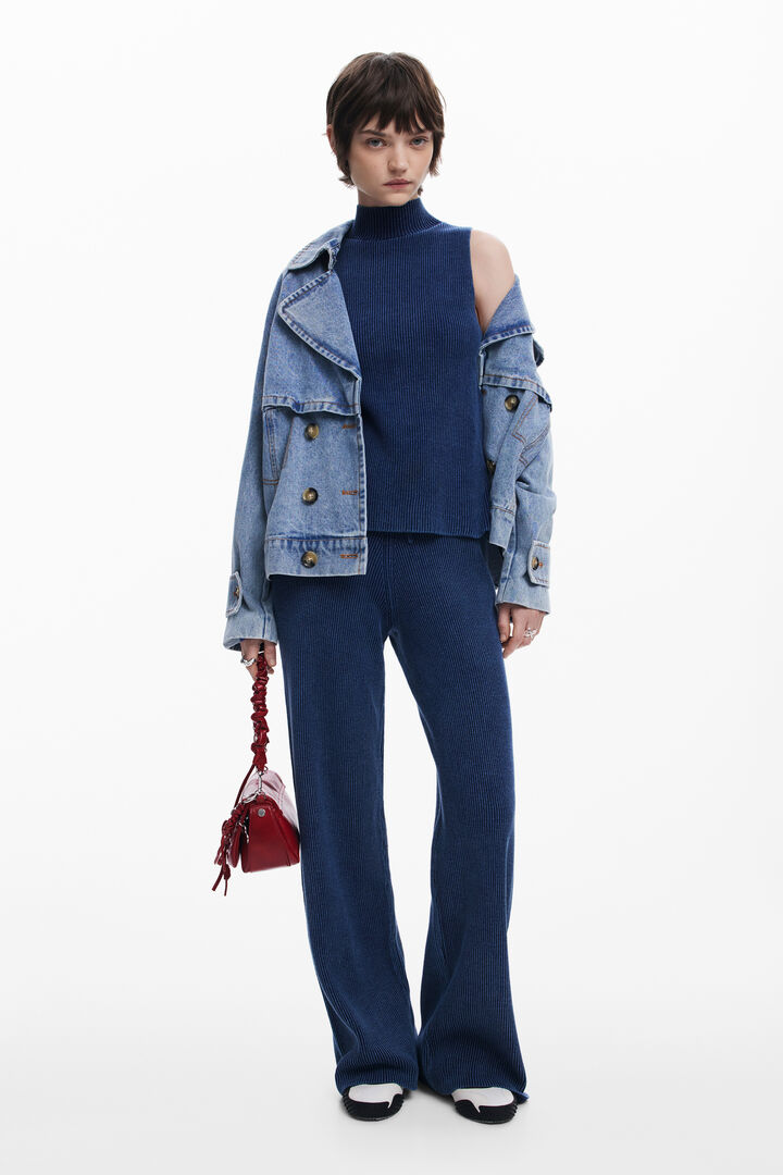 Ribbed knit pants