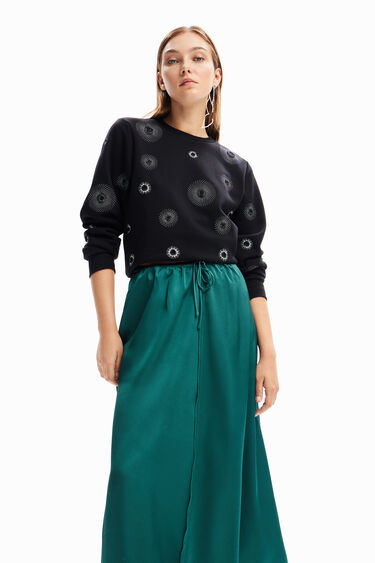 Falda midi satinada | Desigual