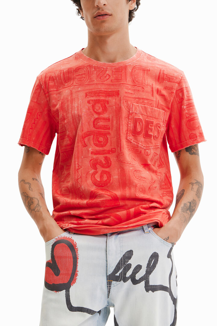 Camiseta logos tejido lavado | Desigual