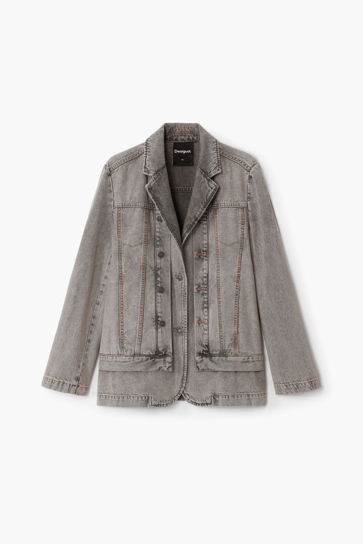 Distressed denim blazer | Desigual