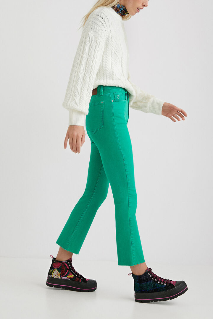 Flared ankle grazer trousers | Desigual