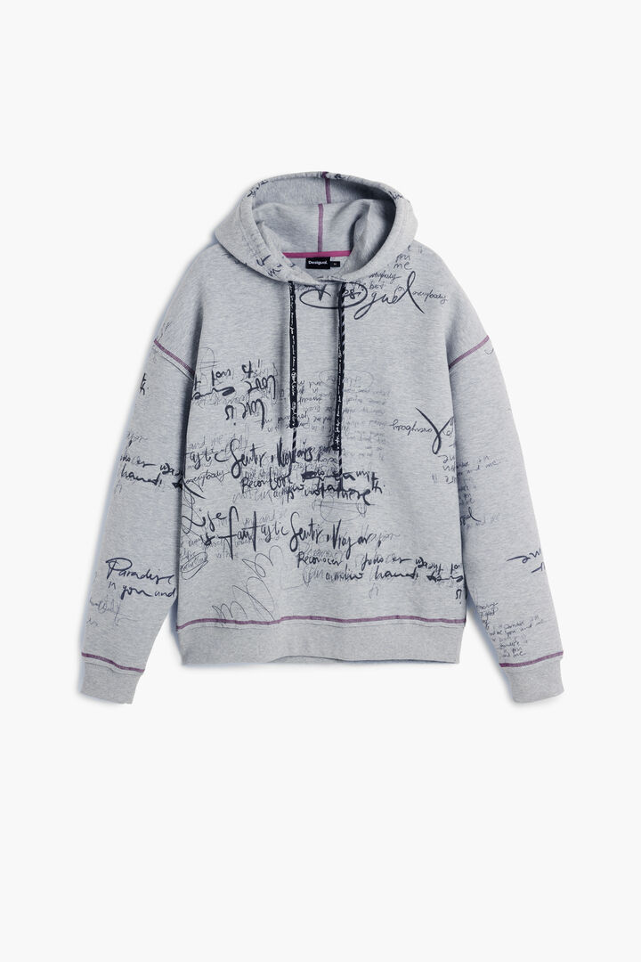 Hoodie with lettering | Desigual