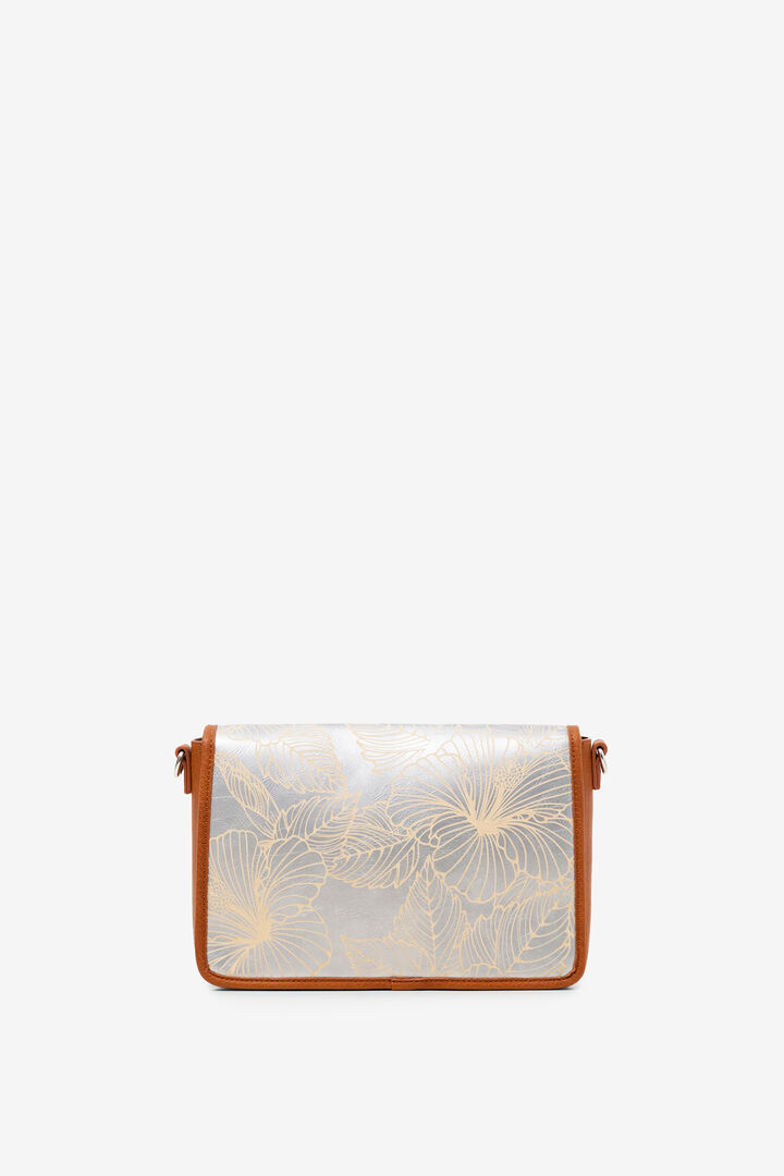 Bandolera plateada floral | Desigual