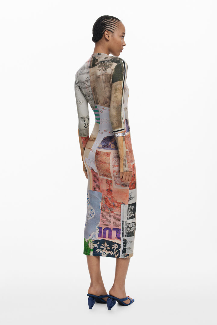 Vestido ajustado collage | Desigual