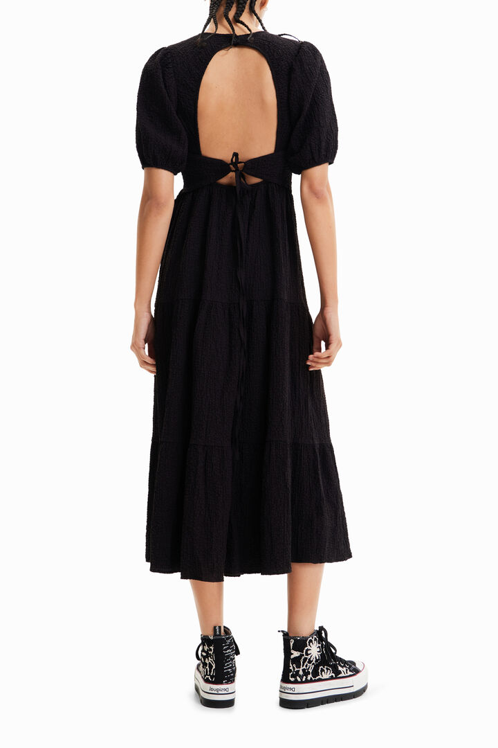 Vestido midi decote costas | Desigual