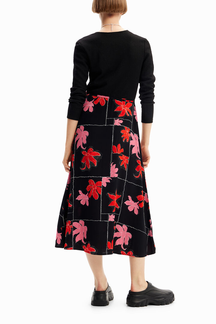 Floral wrap midi dress | Desigual