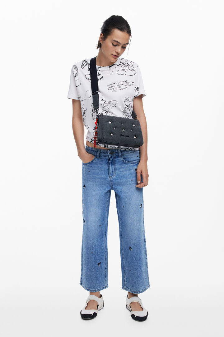 Bolso bandolera denim Mickey™ mediano | Desigual