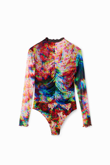 Virágos tüll body | Desigual