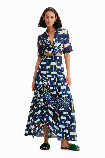 Stella Jean multi-position long skirt