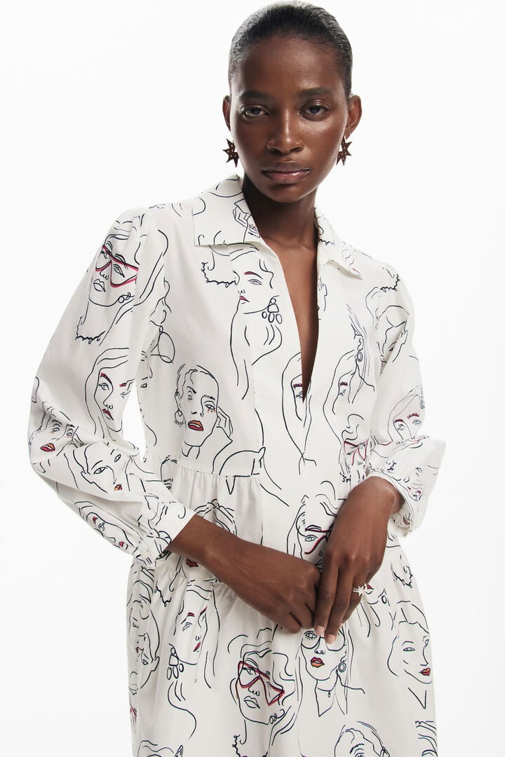 Mini dress with faces | Desigual