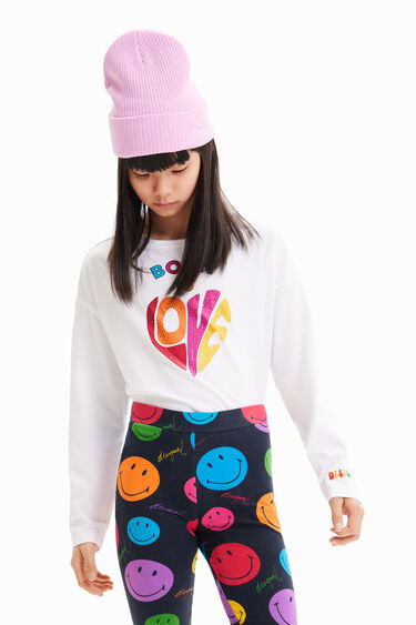 Camiseta cropped love | Desigual