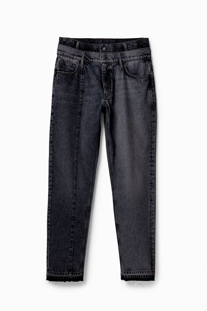 Vaqueros Carrot cintura doble