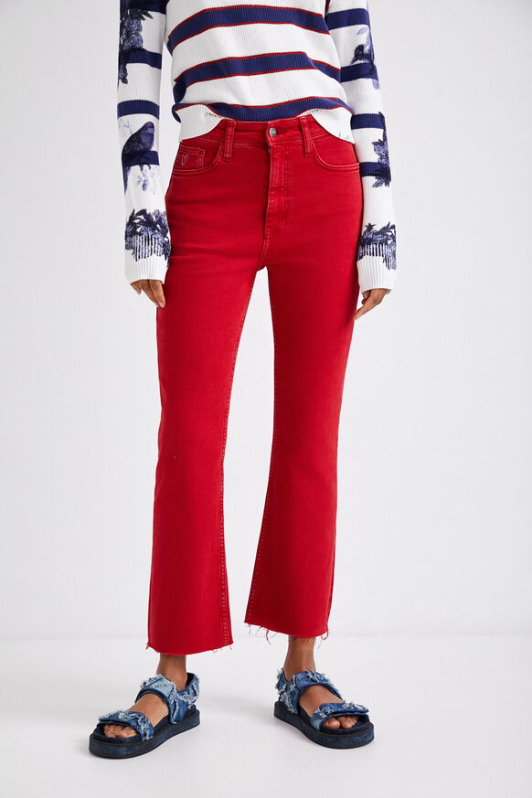 Flared ankle grazer trousers | Desigual