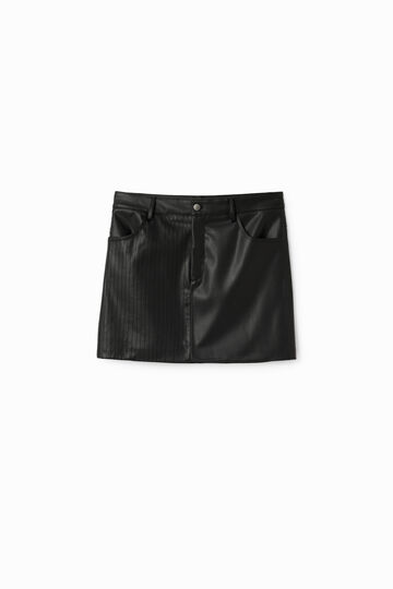 Kožená mini sukňa so švami | Desigual