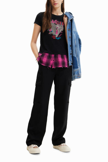 Maglietta rock doppio strato | Desigual