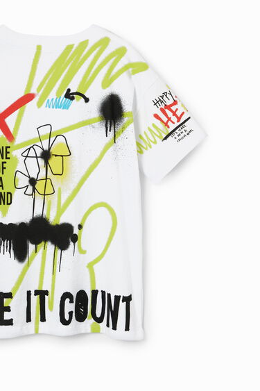 T-shirt mensagens graffiti | Desigual