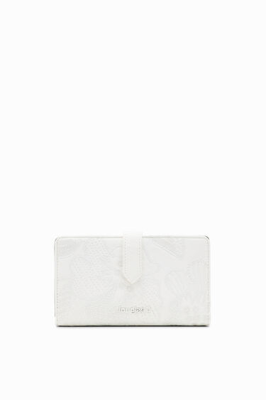 Cartera mitjana flors brodades | Desigual