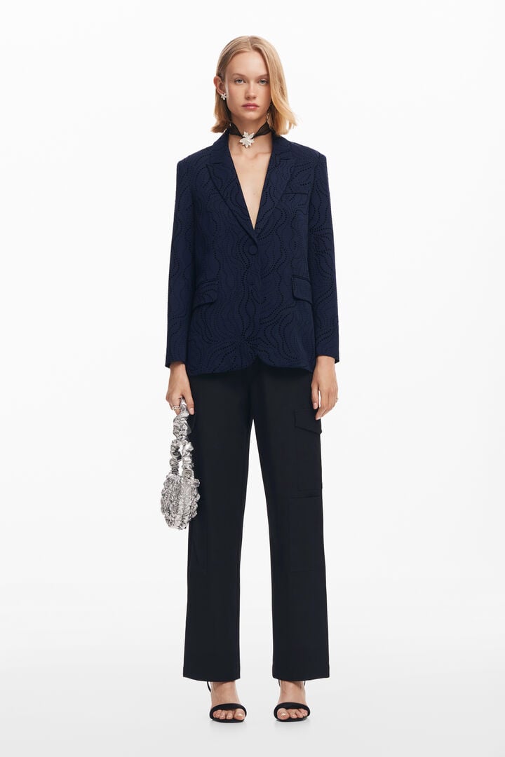 Embroidered floral blazer | Desigual
