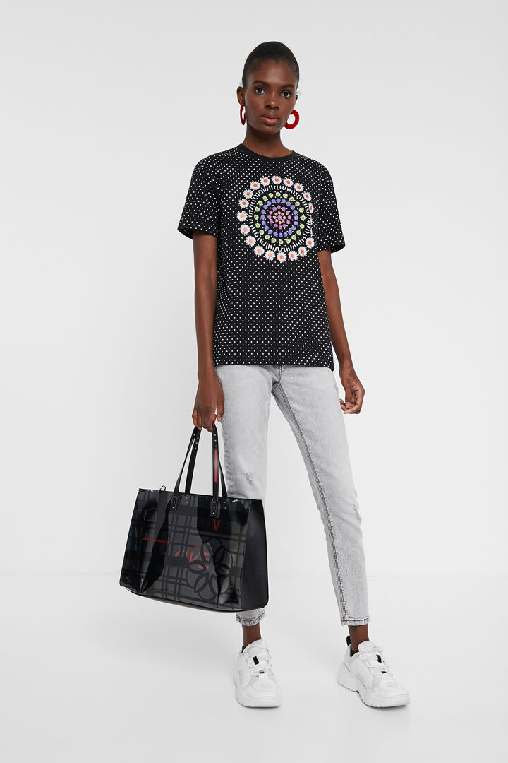 Sac 2 en 1 à grille et fleur | Desigual