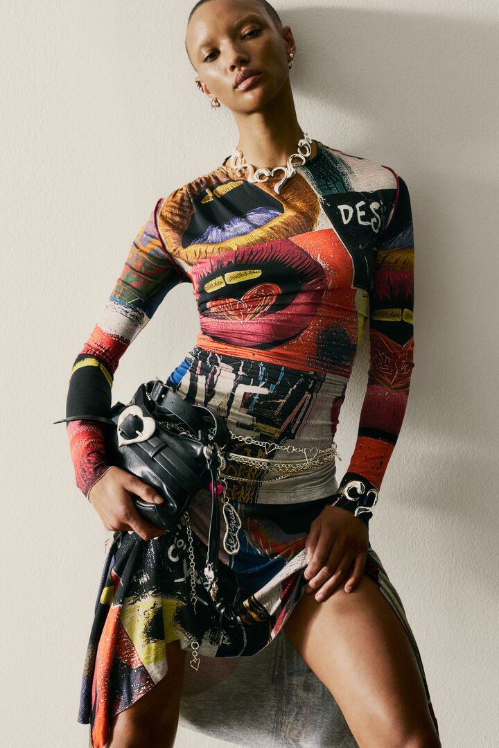 VESTIDO ESTAMPADO BOCAS