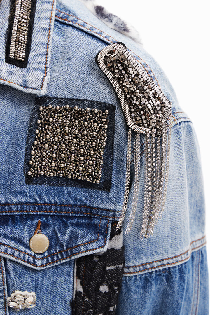 Patchwork denim trucker jacket | Desigual