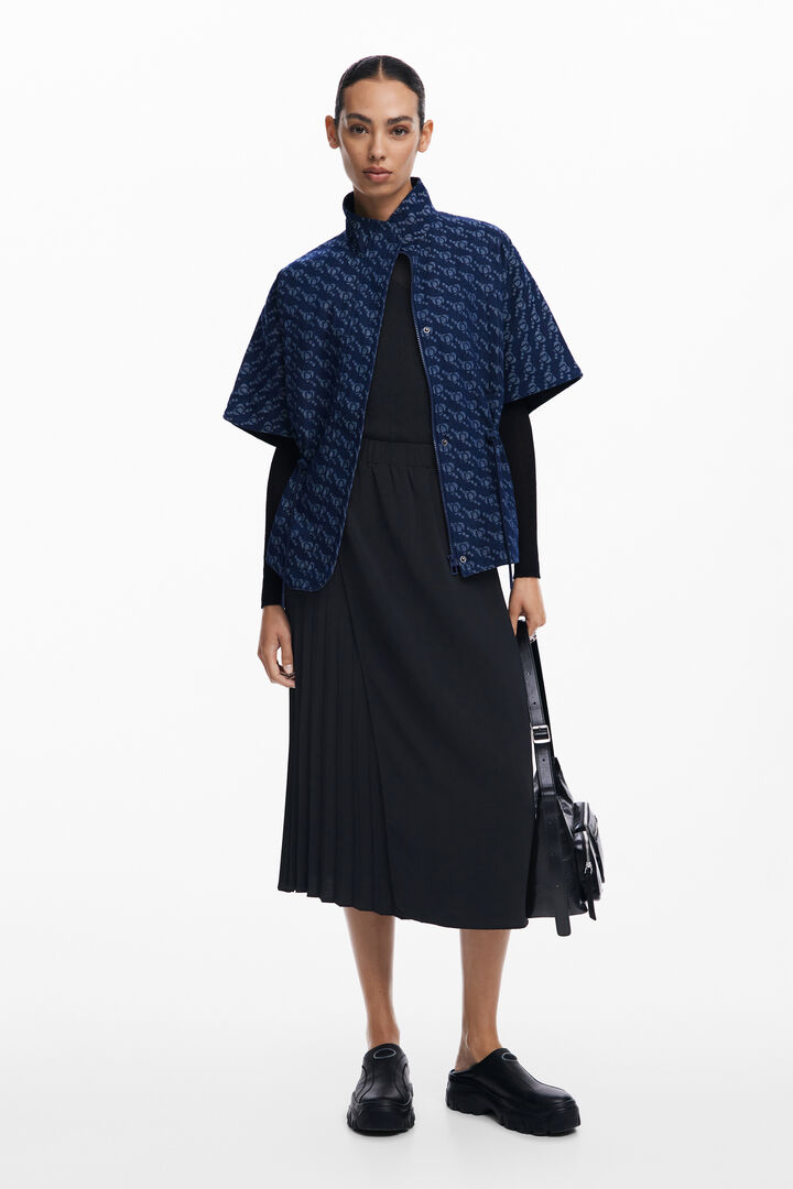 Geometric pattern poncho | Desigual