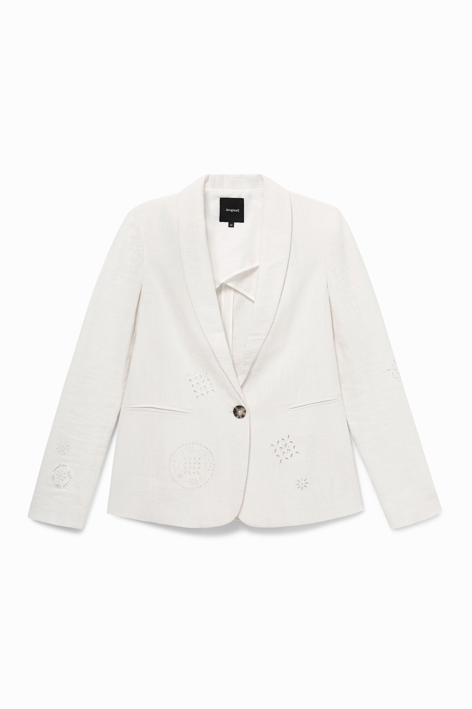 Blazer mit arty Blumenmuster