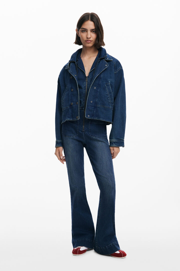 Jaqueta jeans com gola dupla | Desigual