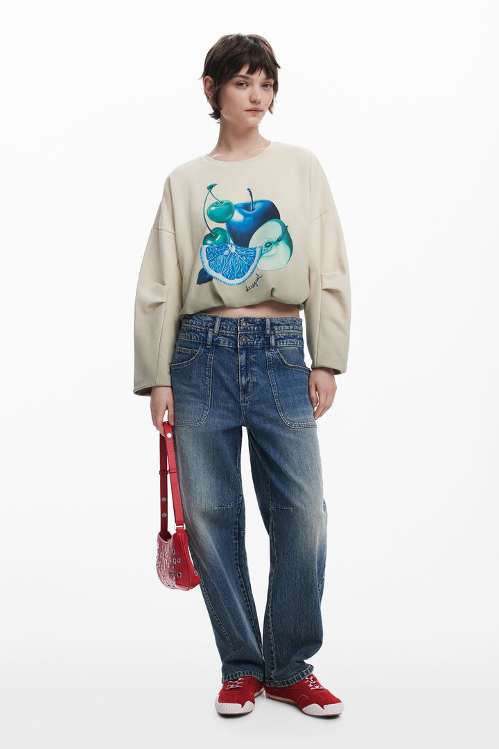 フルーツ柄のバルーンスウェット | Desigual