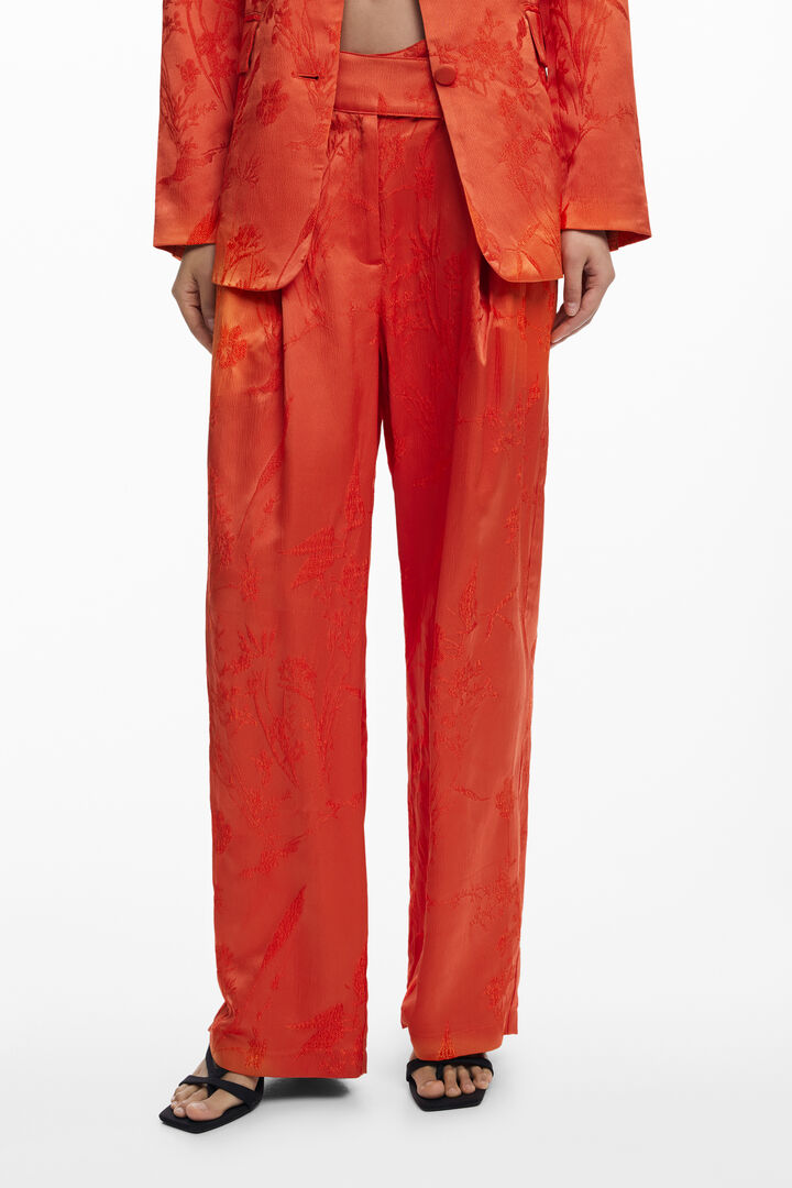 Pantalón largo liso bordado | Desigual