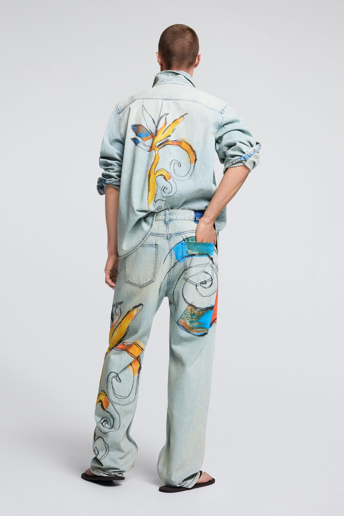 プリントデニムパンツ メンズ I Desigual.com