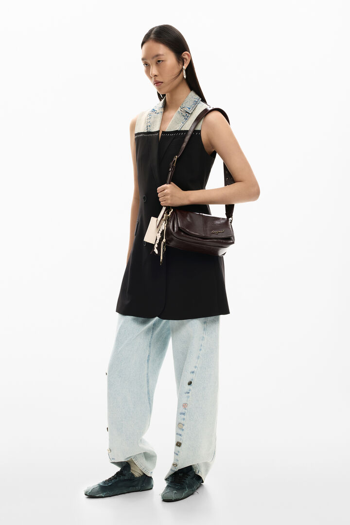 Small shiny crossbody bag | Desigual