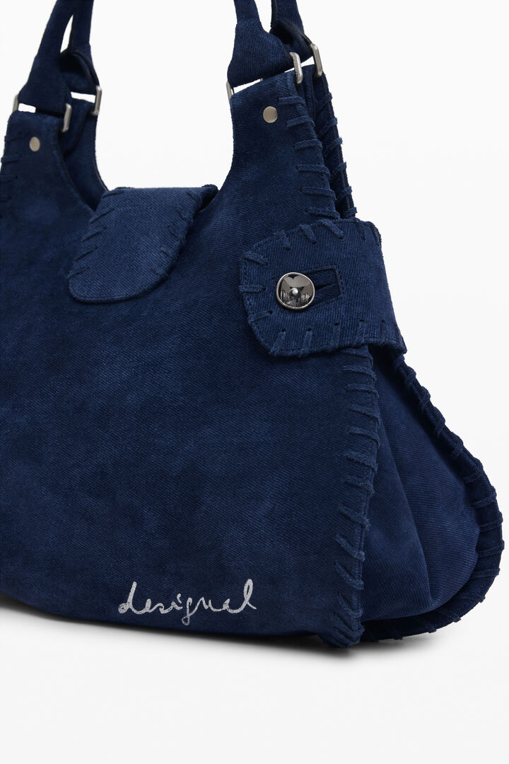 Small woven leather bag | Desigual