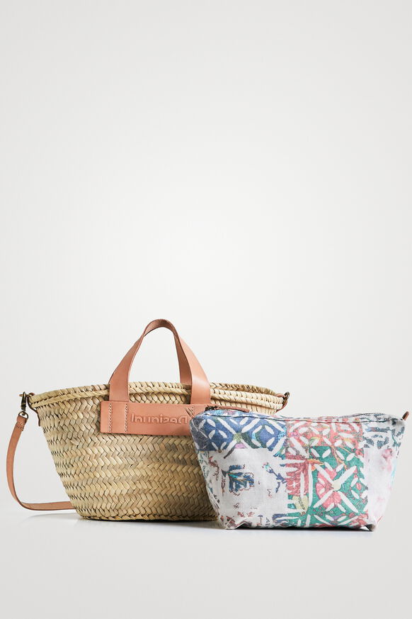 Medium basket with contrasting straps | Desigual