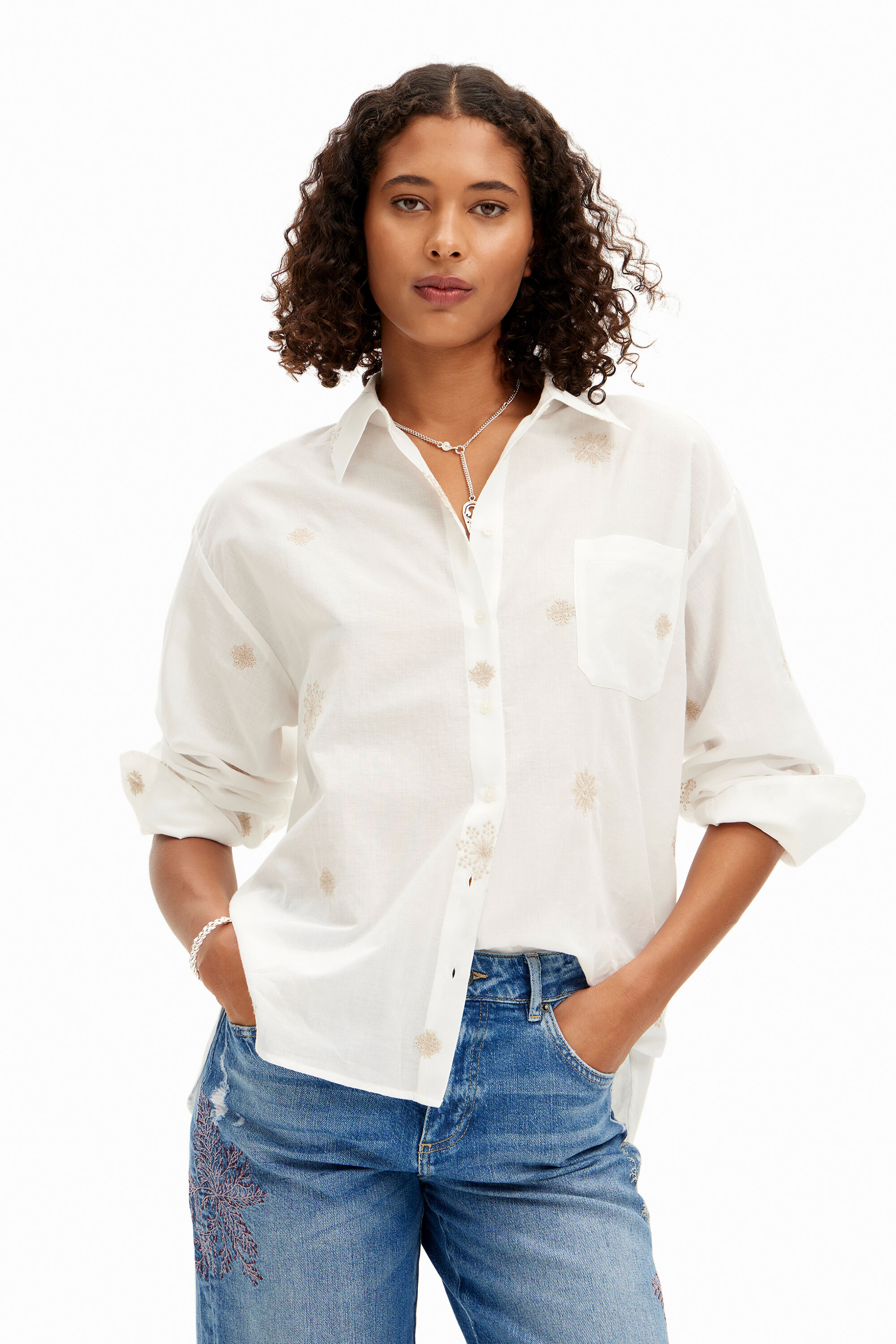 Shop Desigual Shirt In White
